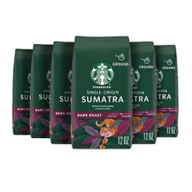 スターバックス グラウンド コーヒー — ダーク ロースト コーヒー — スマトラ — 100% アラビカ — 6 袋 (各 12 オンス) Starbucks Ground Coffee—Dark Roast Coffee—Sumatra—100% Arabica—6 bags (12 oz each)