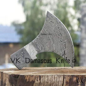 JNR Traders 手作りダマスカス鋼斧/手斧ヘッド鍛造ダマスカス鋼 VK3007 JNR Traders Handmade Damascus Steel Axe/Hatchet Head Forged Damascus Steel VK3007