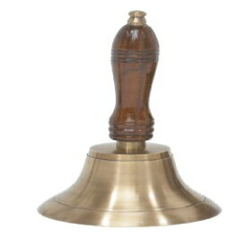 学校の先生用真鍮メッキベル、木製ハンドル付き School Teachers Brass Plated Bell with Wooden Handle