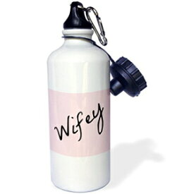 3dRose Wifey、ライトピンク背景-スポーツウォーターボトル、21オンス (wb_180018_1)、21オンス、マルチカラー 3dRose Wifey, Light Pink Background-Sports Water Bottle, 21oz (wb_180018_1), 21 oz, Multicolored