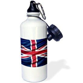 風になびく 3dRose 英国国旗 - スポーツ ウォーター ボトル、21 オンス (wb_212560_1)、マルチカラー 3dRose Britain flag waving in the wind-Sports Water Bottle, 21oz (wb_212560_1), Multicolored