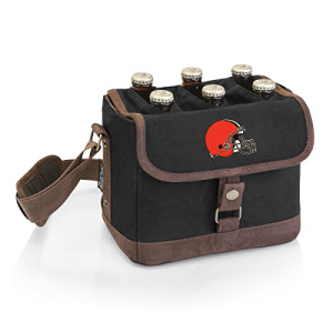 PICNIC TIME NFLクリーブランドブラウンズ6ボトル断熱ビールキャディ、栓抜き付き PICNIC TIME NFL Cleveland Browns 6-Bottle Insulated Beer Caddy with Integrated Bottle Opener