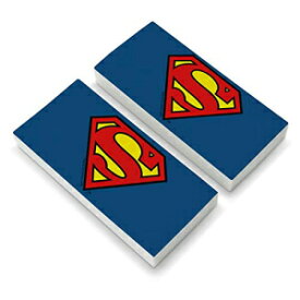 スーパーマンクラシックSシールドロゴ消しゴム2個セット GRAPHICS & MORE Superman Classic S Shield Logo Eraser Set of 2