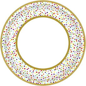 Amscan Rainbow Confetti使い捨てプレート、10 1/2 "、マルチカラー Amscan Rainbow Confetti disposable-plates, 10 1/2", Multicolor