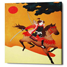 エピック グラフィティ EPIC-CA18261141 「サムライ」 サイ タミヤ作 ジゼル キャンバス ウォールアート、18インチ x 26インチ、オレンジ Epic Graffiti EPIC-CA18261141 "Samurai" By Sai Tamiya Gisele Canvas Wall Art, 18" X 26", Orange