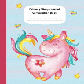 洋書 Pink Unicorn Pastel Primary Story Journal Composition Book: Grade Level K-2 Draw and Write, Dotted Midline Creative Picture Notebook Early Childhood to Kindergarten (Fantasy Magical Creatures)