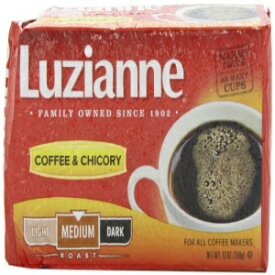 ルジアンヌ コーヒー＆チコリ、ミディアムロースト、13オンスバッグ（4個パック） Luzianne Coffee & Chicory, Medium Roast, 13 Ounce Bag (Pack of 4)