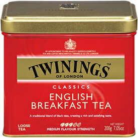 トワイニング オブ ロンドン イングリッシュ ブレックファースト ルーズ ティー 缶、7.05 オンス (6 個パック) Twinings of London English Breakfast Loose Tea Tins, 7.05 Ounces (Pack of 6)