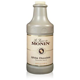 Monin - グルメホワイトチョコレートソース、クリーミーでバター風味、デザート、コーヒー、スナックに最適、グルテンフリー、非GMO (64オンス) Monin - Gourmet White Chocolate Sauce, Creamy and Buttery, Great for Desserts, Coffee, and Snack