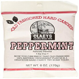 Claey's、オールド ファッション ハード キャンディ ペパーミント、6 オンス バッグ Claey's, Old Fashioned Hard Candy Peppermint, 6 Ounce Bag
