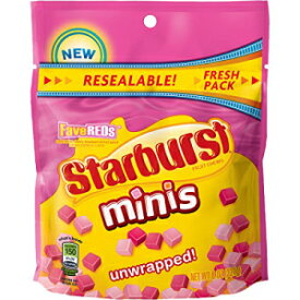 Starburst FaveREDS Minis フルーツチューズ キャンディー、8 オンス (8 個パック) Starburst FaveREDS Minis Fruit Chews Candy, 8 ounce (Pack of 8)