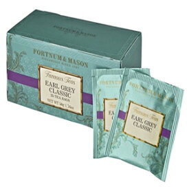フォートナム＆メイソンの英国紅茶。アール グレイ クラシック 25 カウント ティーバッグ (1 パック) 米国 Fortnum and Mason British Tea. Earl Grey Classic 25 Count Tea Bags (1 Pack) USA