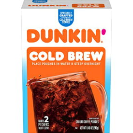 ダンキン コールド ブリュー グラウンド コーヒー パック、8.46 オンス (6 個パック) Dunkin' Cold Brew Ground Coffee Packs, 8.46 Ounces (Pack of 6)