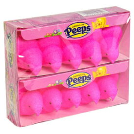ピープス ピンク マシュマロ ひよこ、各 5 個入りのトレイ 2 枚、3 オンス Peeps Pink Marshmallow Chicks, 2 Trays of 5 each, 3 oz