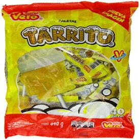 Vero メキシカン キャンディ タリート フルーツ味のロリポップ - 40 個 Vero Mexican Candy Tarrito Fruit Flavored Lollipops - 40 Pieces