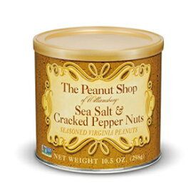 The Peanut Shop of Williamsburg Nuts、シーソルト＆クラックドペッパー、10.5オンス（12個パック） The Peanut Shop of Williamsburg Nuts, Sea Salt & Cracked Pepper, 10.5 Ounce (Pack of 12)