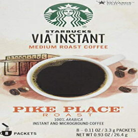 インスタントコーヒーパイクプレイスロースト経由のスターバックス、4PK Starbucks Via Instant Coffee Pike Place Roast, 4PK