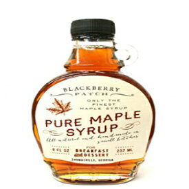 ピュアメープルシロップ – ブラックベリーパッチシロップ 3成分 8オンスボトル – パンケーキ、ワッフル、フレンチトーストに最適、素晴らしいデザートトッピング (ピュアメープル、8オンス) Pure Maple Syrup - Blackberry Patch Syrups 3 Ingredients