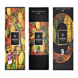 アメデイダークチョコレートバーバンドル-ポルセラナ、チュアオ、シグネチャー9（3パック）が含まれています Amedei Dark Chocolate Bar Bundle- Includes Porcelana, Chuao and Signature 9 (3-pack)