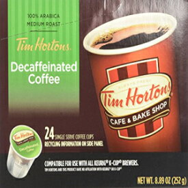 Tim Hortons カフェインレス シングルサーブ コーヒー カップ、96 個 (パッケージは異なる場合があります) Tim Hortons Decaffeinated Single Serve Coffee Cups, 96 Count (Pack May Vary)