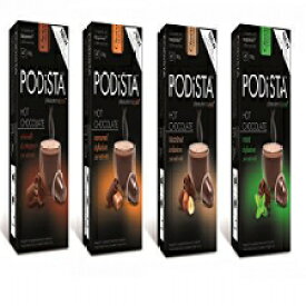ホットチョコレート ネスプレッソ オリジナルライン 互換カプセル ホットココア ポッド - バラエティパック - 4 フレーバー / 4 ボックス - 40 ポッドパッケージ Hot Chocolate Nespresso Original Line Compatible Capsules Hot Cocoa Pods - V
