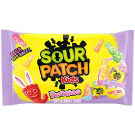 サワーパッチ キッズバニーズ ソフトで噛みごたえのあるイースターキャンディ、スナックパック18個 SOUR PATCH KIDS Bunnies Soft and Chewy Easter Candy, 18 Snack Packs