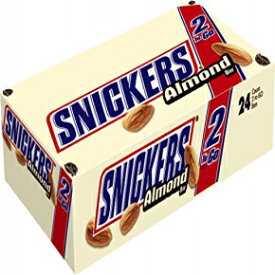 スニッカーズ アーモンド シェアリング サイズ チョコレート キャンディー バー 3.23 オンス バー 24 個ボックス SNICKERS Almond Sharing Size Chocolate Candy Bars 3.23-Ounce Bar 24-Count Box