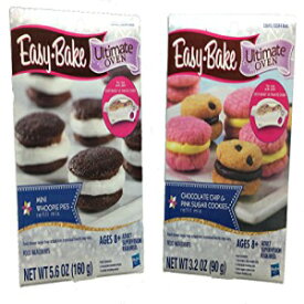 イージーベイク チョコレートチップ＆ピンクシュガークッキー＆ミニウーピーパイ - 詰め替えミックスパック2個 Easy Bake Chocolate Chip & Pink Sugar Cookies and Mini Whoopie Pies - 2 Refill Mix Packs