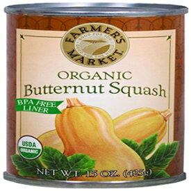 Farmer's Market Foods 缶詰有機バターナッツスカッシュピューレ、15オンス (12個パック) Farmer's Market Foods Canned Organic Butternut Squash Puree, 15-Ounce (Pack of 12)