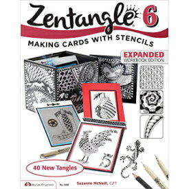 洋書 Paperback, Zentangle 6, Expanded Workbook Edition: Making Cards with Stencils (Design Originals) 40 New Tangles