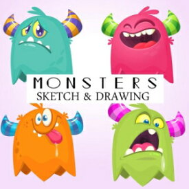 洋書 Paperback, Monsters Sketch & Drawing: Blank Sketchbook Drawing Book for kids Large 8"x10" (Volume 1)