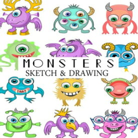 洋書 Paperback, Monsters Sketch & Drawing: Blank Sketchbook Drawing Book for kids Large 8"x10" (Volume 10)