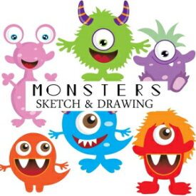 洋書 Paperback, Monsters Sketch & Drawing: Blank Sketchbook Drawing Book for kids Large 8"x10" (Volume 12)