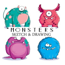 洋書 Paperback, Monsters Sketch & Drawing: Blank Sketchbook Drawing Book for kids Large 8"x10" (Volume 14)