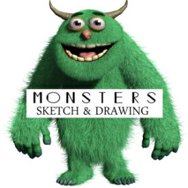 洋書 Paperback, Monsters Sketch & Drawing: Blank Sketchbook Drawing Book for kids Large 8"x10" (Volume 19)