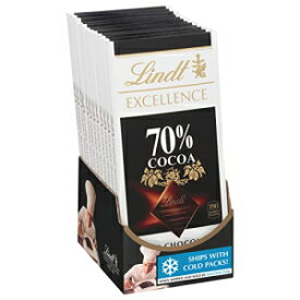 Lindt Excellence Bar、70% カカオスムーズダークチョコレート、グルテンフリー、ホリデーギフトに最適、3.5 オンス (12 個パック) Lindt Excellence Bar, 70% Cocoa Smooth Dark Chocolate, Gluten Free, Great for Holiday Gifting, 3.5 Oun