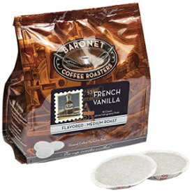 Baronet Coffee フレンチバニラコーヒーポッドバッグ 54 個 Baronet Coffee French Vanilla Coffee Pods Bag, 54 Count