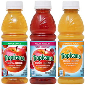 トロピカーナ 100% ジュース 3 フレーバー クラシック バラエティ パック、10 液量オンス (24 個パック) Tropicana 100% Juice 3-flavor Classic Variety Pack,10 Fl Oz (Pack of 24)