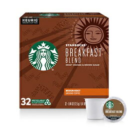 スターバックス ミディアム ロースト K カップ コーヒー ポッド ブレックファスト ブレンド キューリグ ブルワーズ用 32 個 (1 個パック) Starbucks Medium Roast K-Cup Coffee Pods Breakfast Blend for Keurig Brewers ,32 Count (Pack o