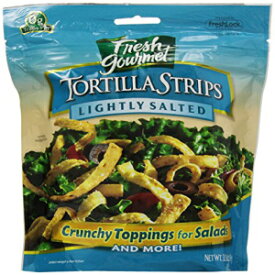 フレッシュグルメトルティーヤストリップ、軽く塩味、3.5オンス（9個パック） Fresh Gourmet Tortilla Strips, Lightly Salted, 3.5 Ounce (Pack of 9)