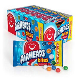 Airheads キャンディーバイツバッグ、フルーツ、溶けない、4オンス (18個バルクパック) Airheads Candy Bites Bag, Fruit, Non Melting, 4oz (Bulk Pack of 18)