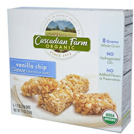 Cascadian Farm, オーガニック噛みごたえのあるグラノーラバー、バニラチップ、6本、1.2オンスの2パック Cascadian Farm, Organic Chewy Granola Bars, Vanilla Chip, 6 Bars, 1.2 oz pack of 2