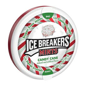 ICE BREAKERS ホリデーミント、キャンディケーン風味、シュガーフリー、1.5オンス容器（8個入り） ICE BREAKERS Holiday Mints, Candy Cane Flavor, Sugar Free, 1.5 Ounce Container (Count of 8)