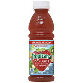 Tropicana 100% Juice, Strawberry Kiwi, 10 fl oz (Pack of 15) - Real Fruit Juices, Vitamin C Rich, No Added Sugars, No Artificial Flavors