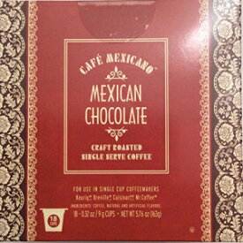カフェ メキシカーノ メキシカン チョコレート クラフト ロースト シングルサーブ コーヒー 18 カップ Cafe Mexicano Mexican Chocolate Craft Roasted Single Serve Coffee 18 Cups
