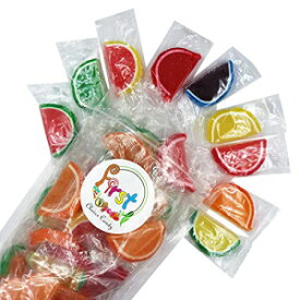 個別包装されたゼリー フルーツ スライス グミ キャンディ (詰め合わせ、1 ポンド) Jelly Fruit Slices Gummy Candy Individually Wrapped (Assorted, 1 Pound)