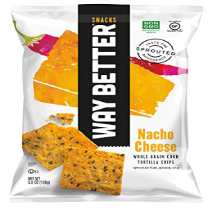 Way Better Snacks発芽グルテンフリートルティーヤチップス、ナチョチーズ、12カウント Way Better Snacks  Sprouted Gluten Free Tortilla Chips, Nacho Cheese, 12 Count | Glomarket