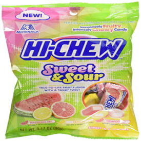 ハイチュウ 感覚的に噛み応えのある日本のフルーツキャンディ、スイート＆サワーミックス、3.17オンス、6個 Hi-Chew Sensationally Chewy Japanese Fruit Candy, Sweet & Sour Mix, 3.17 Ounce, 6 Count