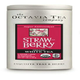 オクタヴィア ティー ストロベリー (オーガニック ホワイト ティー、フェアトレード認証ハイビスカス) ルースティー、1.06 オンス缶 (2 個パック) Octavia Tea Strawberry (Organic White Tea, Fair Trade Certified Hibiscus) Loose Tea, 1.0