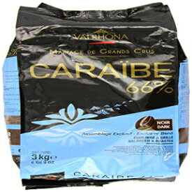 ヴァローナダークチョコレート-66％カカオ-カライベ-6ポンド9オンスのフィーブバッグ Valrhona Dark Chocolate - 66% Cacao - Caraibe - 6 lbs 9 oz bag of feves